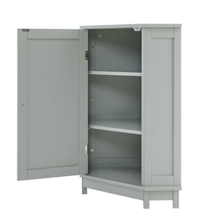 Bathroom Cabinet Triangle Corner Storage Cabinet With Adjustable Shelf Modern Style