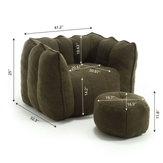 Soft Bean Bag Chair With High Resilient Foam