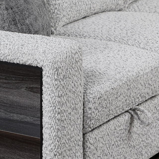 Giza - Modular Sectional Sofa With Sleeper, Storage, USB Charging - Gray