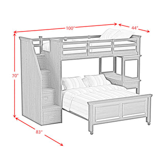 Hampton Kids - Loft With Staircase And Desk With Speaker Bedroom Set