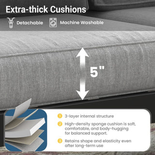 Outdoor Patio Set With All-Weather Thick Cushions