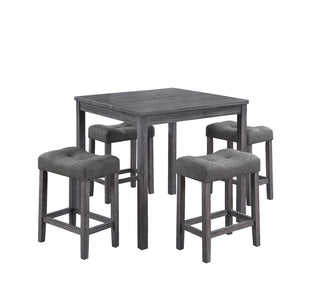 Lucian - Counter Height Pub Table With Tufted Stools