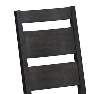 Jemma - Wood Back Dining Side Chair (Set of 2) - Dark Espresso / Beige Linen