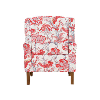 Accent Chair With Floral Upholstery And Nailhead Trim