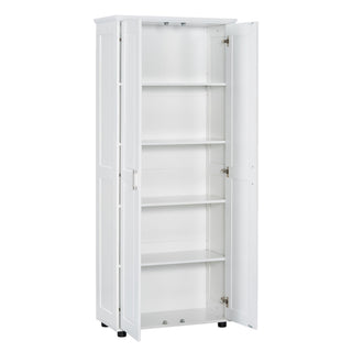 Storage Cabinet With Adjustable Shelves, 2 Doors, Rectangle Design For Bathroom