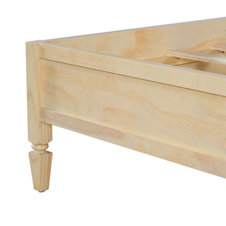 Classic Platform Bed Frame With Panel Headboard