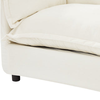 Modern Armchair Sofa With Movable Ottoman
