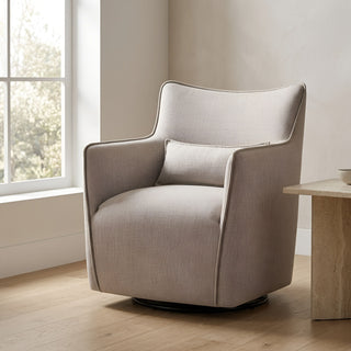 Ayla - Swivel Accent Chair With Matching Lumbar Pillow