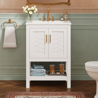 Modern Bathroom Vanity With Elegant Twill Design