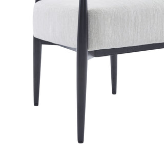 Mid Century Modern Upholstered Accent Armchair With Tapered Legs - Beige / Black / Gold