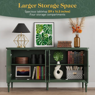 Vintage Buffet Cabinet With Adjustable Shelves