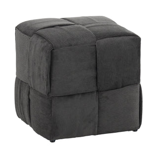 Square Ottoman Foot Rest With Woven Design