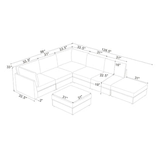 Modern Reversible Modular Sectional