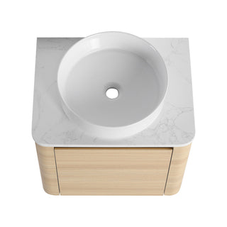 Mounted Bathroom Vanity With Art Sink & 2 Soft Close Doors