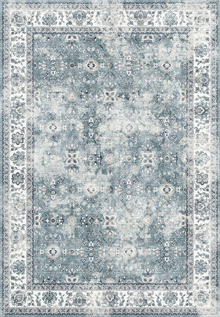 Toucan - 5' X 7' Washable Non - Slip Area Rug, Elegant Design - Silver