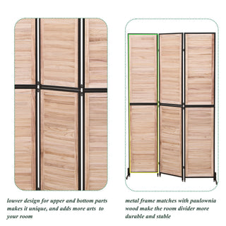 Rustic 3 Panel Room Dividers And Folding Privacy Screen