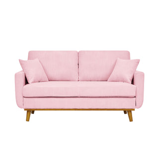 Upholstered Loveseat With Arms And Pillows