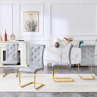 Elegant Design Alligator Skin Upholstered Dining Chairs