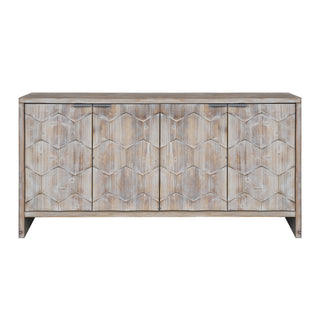 Accent Cabinet Farmhouse Style 4 Door Wooden Cabinet Sideboard Buffet Server Cabinet Storage Cabinet, For Living Room, Entryway, Hallway, Office, Kitchen And Dining Room