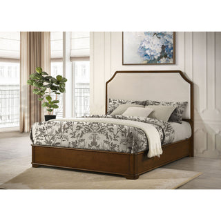 Leonide - Panel Bed With Upholstered Headboard