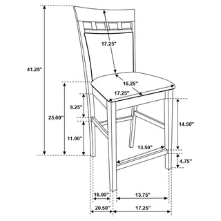 Gianna - 5 Piece Counter Height Dining Set - Cappuccino