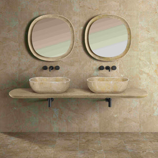 Bathroom Vessel Sink With Wavy Design