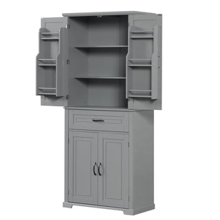 Bathroom Storage Cabinet With Doors And Drawer, Adjustable Shelf