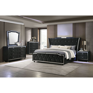 Mika - 2 Drawer LED Nightstand With USB