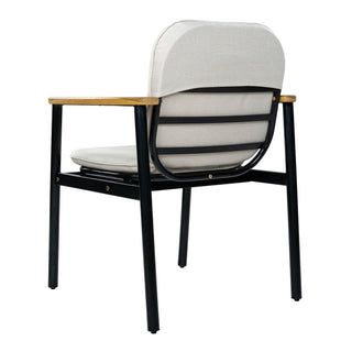 Outdoor Dining Chair - Beige / Black / Teak