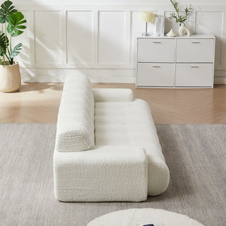 Cloud Series Minimalist Button Tufted Square Arm 3 Seater Sofa
