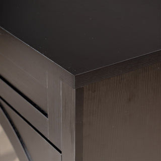 Sideboard Cabinet With 1 Drawer And 2 Arched Doors With Adjustable Shelves For Entryway - Black
