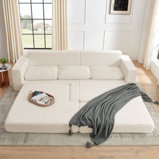Modern Minimalist L Shape Modular Sectional Sofa, Couch