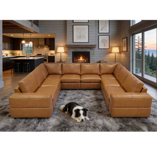 Modern Sectional Sofa With Large Square Arms