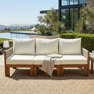 Outdoor 3 Seat Patio Sunbed