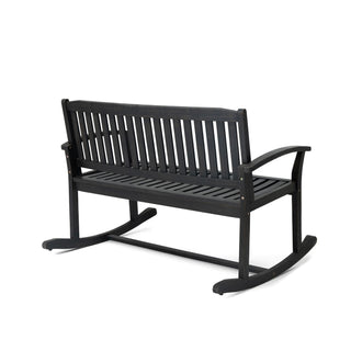 Baxter - Rocking Loveseat - Dark Gray