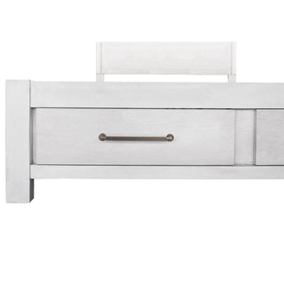 Bed Set With Storage Drawers, Open Shelves, And Built In LED Lighting