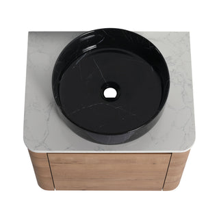 Wall Mounted Bathroom Vanity With Art Sink & 1 Soft Close Door