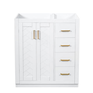 Retro Style Bathroom Vanity With 3 Drawers & Soft-Closing Doors