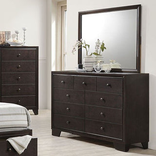 1 Piece Dresser With 9 Drawers - Brown