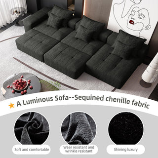 Modern Oversized Diy Combination, Modular Sectional Sofa With Pillows
