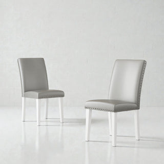 Upholstered Dining Chair With High Back Design (Set of 2)
