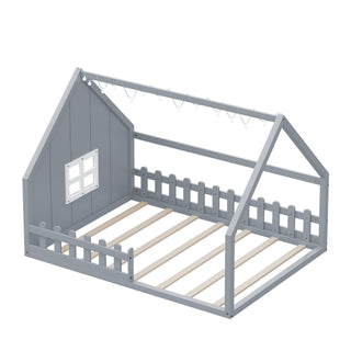 House Bed With Window And Fence