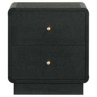 Burton - 2 Drawer Nightstand - Black