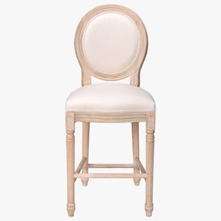 French Country Bar Chairs & Round Back (Set of 2)