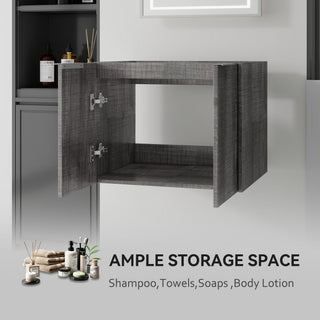 Floating Bathroom Vanity Cabinet With Soft Close Double Doors, Spacious Interior Storage, Wall Mounted, Cabinet Only