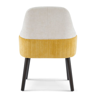 Indoor Dining Chair (Set of 2) With Sturdy Frame - Beige / Yellow
