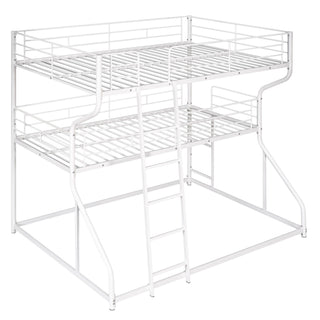Industrial Triple Bunk Bed With Dual Ladders Frame, Space Saving Design