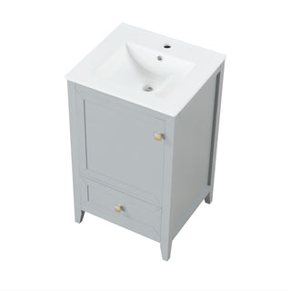 Bathroom Vanity With Sink, Soft Closing Cabinet Door, Storage Rack And Drawer