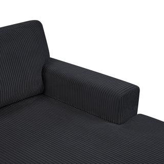 Oversized Sectional U-Shaped Sofa With Chaise Lounge And Three Soft Throw Pillows