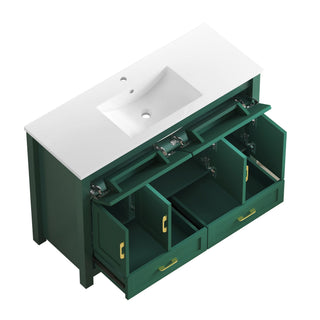 Bathroom Vanity With Sink Combo, 4 Soft Close Doors And 4 Drawers